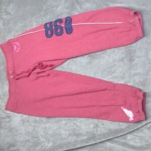 Victoria’s Secret PINK patched cropped joggers women's sz med vintage